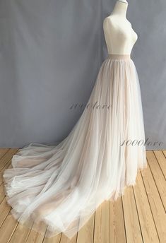 Adult Mixture Color Long Train Skirt, Skin With Ivory Tulle Skirt,evening Skirt, Bridesmaid Dress,photo Shoot Engagement Tulle Skirt - Etsy Wedding Skirt With Tulle And Long Train, Beige Full Skirt For Wedding, Flowy Beige Skirt For Wedding, Beige Flowy Skirt For Wedding, Starlight Wedding, Ivory Tulle Skirt, Train Skirt, Long Tulle Skirt, Bridal Skirt