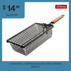 Features: Non-StickMeasurements: 13.98 Length/InchesWeight (lb.): 2 LbBase Material: 100% MetalCare: Hand WashCountry of Origin: Imported Grill Basket, Grilling, Baskets, The Originals, Black