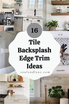 the backsplash edge trim ideas for kitchen cabinets