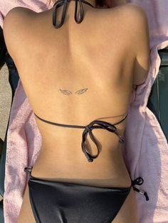 Aesthetic Wings Tattoo, Lizzie Young Aesthetic, Tattoo Inspo Aesthetic, Aesthetic Wings, Young Aesthetic, Redeeming 6, Small Girly Tattoos, Wing Tattoo, Petite Tattoos