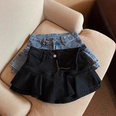 Cake Skirt Girls Cowboy Skirt Summer New Elastic Waist Children Clothing Short 2024 Solid Fashion Short Cake, Cake Skirt, High Waisted Denim Skirt, Cotton Polyester Fabric, Skirt Summer, Denim Skirt Women, A Line Shorts, Half Skirt, Skirt For Women