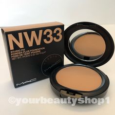 They are brand new, in boxes from the MAC store. 100% Authentic. Have not been opened! MAC STUDIO FIX POWDER PLUS FOUNDATION Shade/color NW33 (medium beige) SIZE 15 g / .52 US oz FULL DESCRIPTION A one-step powder and foundation that gives skin a smooth, flawless, all-matte finish with medium to full coverage. Long-wearing, velvety texture allows skin to breathe. Available in a wide range of colours.   KEY CLAIMS AND BENEFITS Long-wearing, 8 hours Reduces appearance of pores Controls oil and shi Mac Store, Mac Studio Fix Powder, Foundation Shade, Mac Studio Fix, Mac Studio, Foot Soak, Studio Fix, New Mac, Foundation Shades