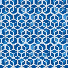 an abstract blue and white background with hexagonal shapes in the center, which are drawn