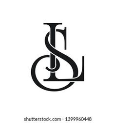 the letter s is inscribed in a circle with a long tail and two letters inside it