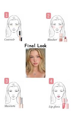 Super Basic Makeup, How To Layer Your Makeup, Model Make Up, Make Up For Diamond Face Shape, Ways To Do Makeup, Make Up Steps By Step, Makeup Tutorials Step By Step, Make Up For Oval Shape, Makeup Map