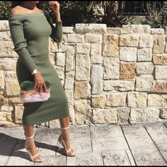 Perfect For Date Night Or Brunch With Friends Olive Sweater Dress, Olive Sweater, Date Night, Sweater Dress, Colorful Dresses, Maxi Dress, Womens Dresses, Green, Dresses