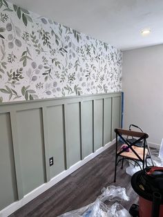 a room that has some paint on the walls