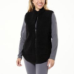 Joy CleanBoss Performance Sherpa & Scuba Reversible Vest  Fashion and functionality come together in this fresh and fabulous vest made with antimicrobial technology that inhibits the growth of odor-causing bacteria. And it's reversible, too. One side is cozy sherpa and the other side is comfy knit, so you choose the look that suits your mood or style. Sherpa Vest, Reversible Vest, Vest Fashion, Draped Fabric, Knit Fashion, Suits You, Outerwear Jackets, Fashion Clothes Women, Matter