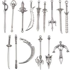 PRICES MAY VARY. Metals Type:Zinc Alloy Color: Antique Silver Quantity: Mix (10pcs-Send Randomly ) Package Included:10pcs Knight Sword Charms (Send Randomly) Specification：
     Metals Type:  Zinc Alloy
     Charms Type: Sports
     Fine Or Fashion: Fashion
     Material: Metal
     Style: Trendy
     Item Type: Charms
     Color: Antique Silver
     Quantity: Mix (10pcs-Sendrandomly )
  
 
 Package Included:
 10pcs Knight Sword Charms (Send Randomly) Props Concept, Steampunk Decor, Pendants Necklace, Antique Pendant, Bronze Gold, Jewelry Making Charms, Antique Metal, Metal Style, Necklace Jewelry