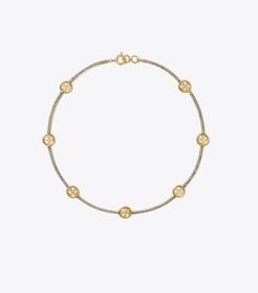 Miller Pavé Necklace: Women's Jewelry | Necklaces | Tory Burch UK Tory Burch Necklace, Tory Burch Bracelet, Crystal Springs, Soft Sandals, Pave Bracelet, Pave Necklace, Studded Necklace, Tory Burch Jewelry, Flower Pendant Necklace