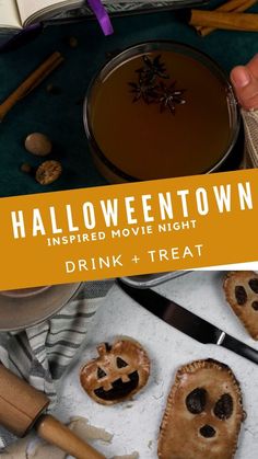 halloweentown movie night recipes | homemade apple cider | homemade pumpkin hand pies recipe Halloweentown Food Ideas, Halloween Town Food Ideas, Halloweentown Party Ideas, Halloweentown Food, Halloween Town Themed Food, Halloween Movie Themed Food, Halloweentown Themed Food, Halloween Town Themed Dinner