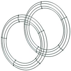 two black wire circles on a white background