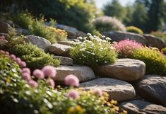 Rock Garden Ideas on a Slope: Transform Your Hilly Yard Backyard Design Plans, Rockery Garden, Sloped Yard, Upcycle Garden, Small Shrubs, Sky Landscape, Alpine Plants, Sloped Garden, Garden Oasis