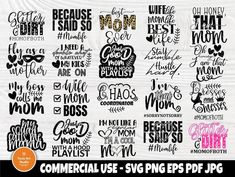 commercial use svg files for cutting and cricking with the texting styles