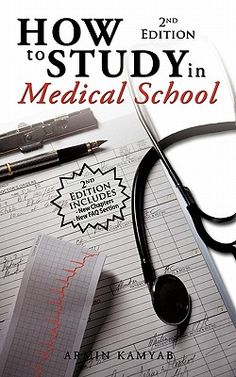 a stethoscope sitting on top of a medical book with the title how to study in medical school