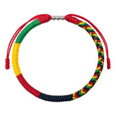 PRICES MAY VARY. GREAT KEEPSAKE: Our handmade Africa country code bracelet is a piece of jewelry that features the colors of the Africa flag - green, yellow, red, black - woven into a cord. The strings are adjustable to fit various wrist sizes. UNIQUE ART AND DESIGNS: LAMIBEE, where every piece is carefully crafted by skilled artisans using the finest quality materials. We believe that jewelry should be a reflection of the wearer's unique story, and we are passionate about creating pieces that c Africa Bracelet, Pride Bracelets, Flag Code, Africa Flag, Pride Bracelet, Black Weave, Thread Bracelets, Beads Bracelet Design, Wrist Wrap