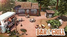 an animated image of a bar and grill