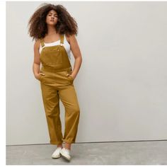 New With Tags. Cotton Canvas With Front Bib Pocket. Adjustable Straps And Side Slant Pockets. Rear Patch Pockets. Relaxed Fit. Smoke Free Home. 10hg Canvas Overalls, Overalls Outfits, Black Wide Leg Trousers, Mustard Color, Cool Graphic Tees, Wool Pants, Denim Overalls, Seamless Leggings, Tee Dress