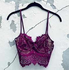 xx Purple Bralette, Retro Lingerie, Beautiful Lingerie, Bra Top