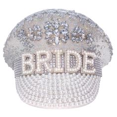 PRICES MAY VARY. ✨PEARL DESIGN: The bride hat is made from high quality materials and we have affixed over 200 pearls to the brim section for a luxurious and regal look. ✨PERFECT FIT: Our bride hat hen party have an elastic band on the inside to fit almost all head sizes, no need to worry about varying sizes when you get it and you catch their eye. ✨DIFFERENT STYLES:Pearls are an understated, luxurious beauty, and a rhinestone design are two different styles. Wearing it you can show others your