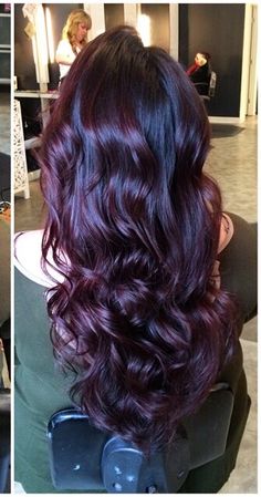 Hair Color Purple Highlights, Hair Peekaboo, Dark Purple Highlights, Bayalage Hair, Plum Hair, Purple Highlights, Red Highlights