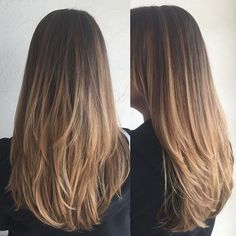 Hair With Highlights, Frontal Hairstyles, Long Layered Haircuts, Haircuts Straight Hair, Brown Highlights, Brown Blonde Hair, Ombre Hair Color, Long Blonde