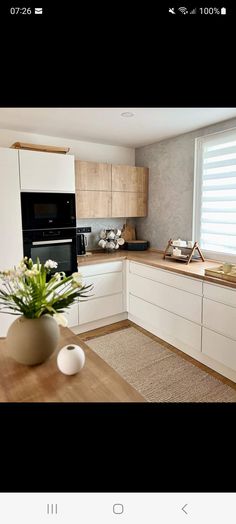 the kitchen is clean and ready for us to use in its new owner's home