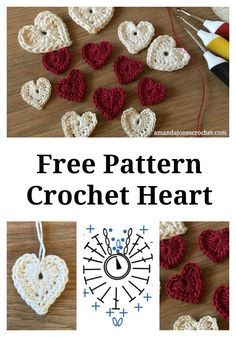 free crochet heart patterns for valentine's day or any other holiday activity