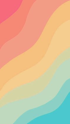 an abstract background with wavy lines in pastel colors, including pink, blue, yellow and green