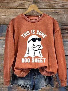 Fashion Halloween, Boo Sheet, Halloween Tattoo, Sweatshirt Halloween, Women Halloween, Cute Sweatshirts, Halloween Fashion, Halloween Sweatshirt, Halloween Halloween