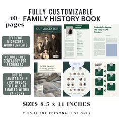 the family history book is on display with information about their families and how to use it