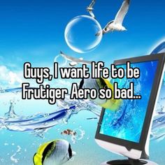 a computer screen with the words guys, i want life to be fruiter aero so bad