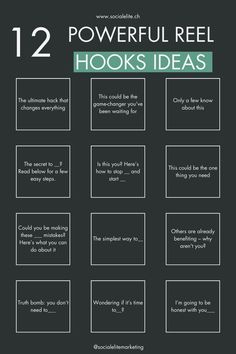 Social Media Manager, Reels Ideas, Post Ideas, Carousel Ideas, Content Planning, Social Media Tips, Instagram Growth, Social Media Strategist, Powerful Reel Hooks, Engagement Boost, Content Creation, Social Media Marketing, Instagram Reels, Video Marketing, Engagement Strategies, Audience Growth, Content Ideas, Digital Marketing, Viral Content, Social Media Strategy, Instagram Engagement, Viral Hooks, Hooks, Social Media, Content Marketing, Content Strategy, Content Tip, Instagram Strategy Ways To Engage On Social Media, Best Content For Instagram, Social Media Handles Design, Reel Hooks Instagram, Social Media Hooks, Reel Content Ideas, Reel Hooks, Tips For Instagram