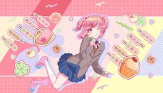 frillines on twt Ddlc Banner, Ddlc Wallpaper, Project Sekai Icons, Natsuki Ddlc, Fandom Crossover, Wallpaper Animes, Literature Club