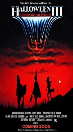 the movie poster for halloween ii, which features two witches and an evil looking man