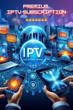 two hands are holding up their phones with the words ipv on them and an image of