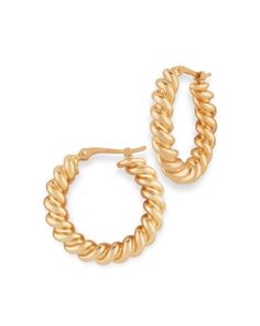 Bloomingdale's Small Spiral Twist Hoop Earrings in 14K Yellow Gold Twist Hoop Earrings, Spiral Earrings, Yellow Gold Jewelry, Gold Hoop, Gold Hoop Earrings, Gold Jewelry, Jewelry Accessories, Jewelry Earrings, Hoop Earrings