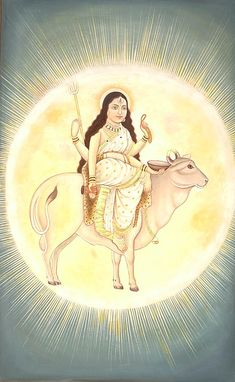 I <3 this crazy story of Gauri the Hindu Goddess of purity  http://www.goddessaday.com/hindu/gauri  ..She is an avatar of the Goddess Parvati. When Parvati first sought out Shiva to seduce him, Shiva found her dark skin to be unattractive... Gauri Maa, Hindu Goddess, Goddess Mahagauri, Ganga Devi Goddesses, Goddess Indrani, Goddess Gowri Images, Horse Spirit Animal, Annapurna Devi Goddesses Painting, Indian Goddess