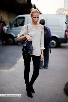 again Simple Chic, Street Style Inspiration, Sweater Weather, Simple Outfits, Daily Fashion