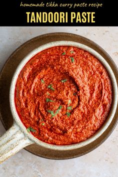 homemade tikka curry paste recipe in a bowl