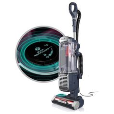 a vacuum is shown next to a circular object