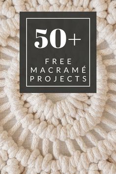 the text reads 30 free macrame projects on top of a crocheted blanket