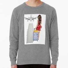 Lightweight Sweatshirt. Traveling outfit. Shirt for travelers. Fashion top for ladies who love to explore. Print Throw Blanket, Block Art, Print Chiffon, Sweatshirt Designs, Acrylic Block, Chiffon Top, Art Board, Floor Pillow