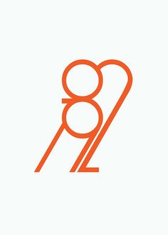 an orange number nine logo on a white background