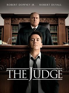 the judge and i movie poster with two men in suits sitting at a courtroom table