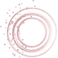 an abstract circle made up of hearts on a white background