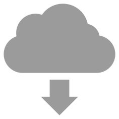 a gray cloud with an arrow pointing to the left and right side, on a white background