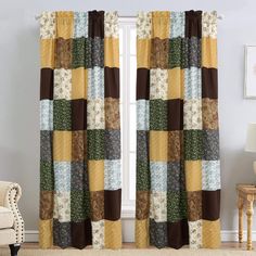 PRICES MAY VARY. Each set includes two panels - each measuring 53"x84" (measuring for a combined total of 106”x84”) Rod pocket fit up to a 2.5 inch rod; includes 2 tie bakcs for pulling back the curtains Made from soft high-quality durable materials designed for multi-seasonal use, our product assortments are meticulously selected to transform living spaces into restful rustic retreats Matching quilt sets are available for purchase separately, please search code in brackets (B079C5MJ2N) Create a Panel Drapes, Patchwork Curtains, Daybed Bedding, Country Vintage, Drape Panel, Floral Patchwork, Boys Bedding, Rod Pocket Curtain Panels, Farmhouse Country