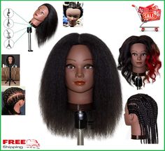 Mannequin Heads With Hair, Manikin Hairstyles, Hairstyles For Mannequin Heads, Mannequin Hairstyles, Black Mannequin, Manikin Head, Hair Mannequin, Natural Hair Wigs, Hair Twist