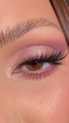 Prom Eye Makeup, Pink Eye Makeup, Cute Eye Makeup, Eye Makeup Designs, Glamour Makeup, Pink Eyeshadow